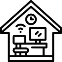 Home outline icon symbol vector image. Illustration of the house real estate graphic property design image