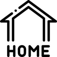 Home outline icon symbol vector image. Illustration of the house real estate graphic property design image