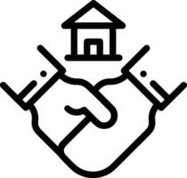 Home outline icon symbol vector image. Illustration of the house real estate graphic property design image