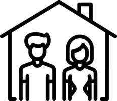 Home outline icon symbol vector image. Illustration of the house real estate graphic property design image