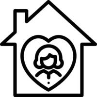 Home outline icon symbol vector image. Illustration of the house real estate graphic property design image