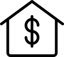 Home outline icon symbol vector image. Illustration of the house real estate graphic property design image