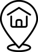 Home outline icon symbol vector image. Illustration of the house real estate graphic property design image