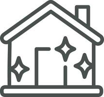 Home outline icon symbol vector image. Illustration of the house real estate graphic property design image