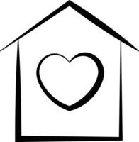 Home outline icon symbol vector image. Illustration of the house real estate graphic property design image