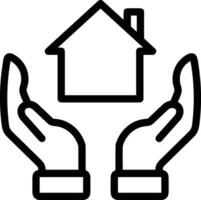 Home outline icon symbol vector image. Illustration of the house real estate graphic property design image