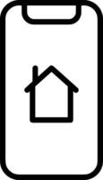 Home outline icon symbol vector image. Illustration of the house real estate graphic property design image