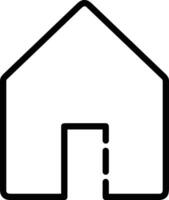 Home outline icon symbol vector image. Illustration of the house real estate graphic property design image