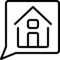 Home outline icon symbol vector image. Illustration of the house real estate graphic property design image