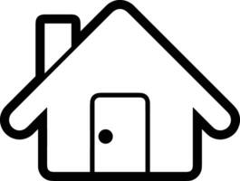 Home outline icon symbol vector image. Illustration of the house real estate graphic property design image