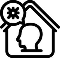 Home outline icon symbol vector image. Illustration of the house real estate graphic property design image