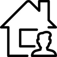 Home outline icon symbol vector image. Illustration of the house real estate graphic property design image