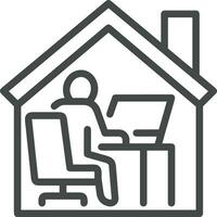 Home outline icon symbol vector image. Illustration of the house real estate graphic property design image