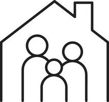 Home outline icon symbol vector image. Illustration of the house real estate graphic property design image