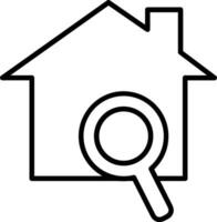 Home outline icon symbol vector image. Illustration of the house real estate graphic property design image