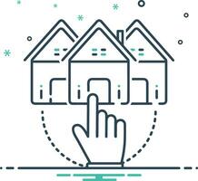 Home outline icon symbol vector image. Illustration of the house real estate graphic property design image