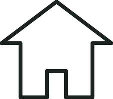 Home outline icon symbol vector image. Illustration of the house real estate graphic property design image