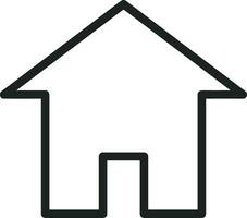 Home outline icon symbol vector image. Illustration of the house real estate graphic property design image