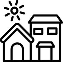 Home outline icon symbol vector image. Illustration of the house real estate graphic property design image