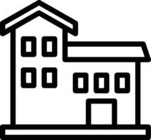 Home outline icon symbol vector image. Illustration of the house real estate graphic property design image