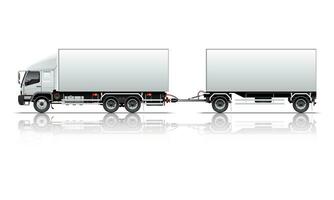 Commercial Cargo Trailer Truck vector