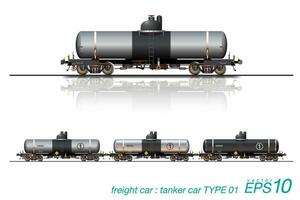 Tanker Car Railroad, Freight Train vector