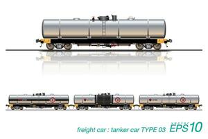 Tanker Car Railroad, Freight Train vector