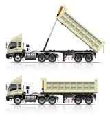 Semi-trailer Dump Truck vector