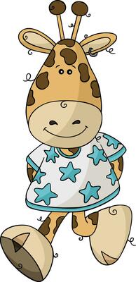 Cute giraffe in doodle style