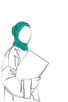 arab women in corporate center. vector