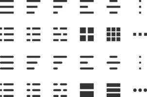 Hamburger lines menu vector symbol. Line icon sign for interface or button.