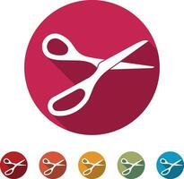 Scissor icon. Scissors vector design element or logo template. Isolated on white background.