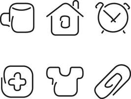 Home set icons vector