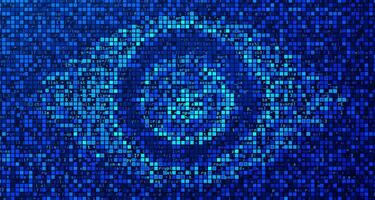 concept of cyber security or programming script, graphic of eye shape with futuristic element vector