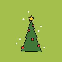 Navidad árbol logo diseño. Navidad árbol símbolo. lámpara en Navidad árbol. vector