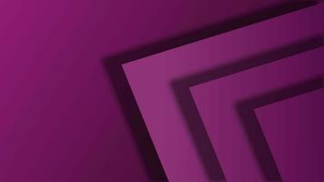 Geometric shape with shadow purple color animation video