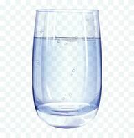 glass with water isolated. vector