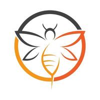 abeja logo y icono diseño vector ilustración