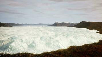 aerial view of big glacier photo