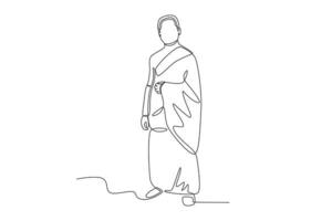 A man wearing Hajj clothes vector