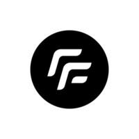 a black and white logo with the letter f vector