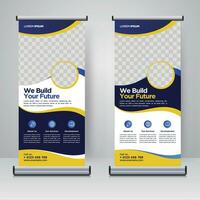 Corporate rollup or X banner design template vector