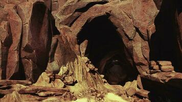 Fabulous view of colorful stones inside the cave photo