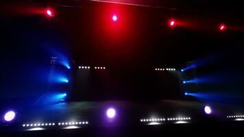 Free stage with lights from lighting devices photo