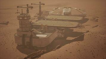 Scientific research settlement on the planet Mars photo