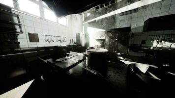 old kitchen of abandoned house photo