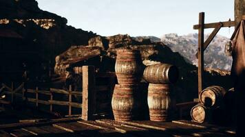 Old and very beautiful wooden port photo