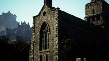 View of an old church in the countryside photo