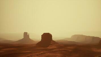 Monument Valley with desert canyon in USA photo