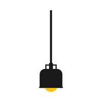 Hanging lamp flat illustration vector